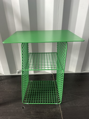 New green cal metal bedside - new,