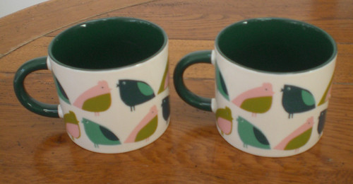 Two vintage habitat bird mug - two,