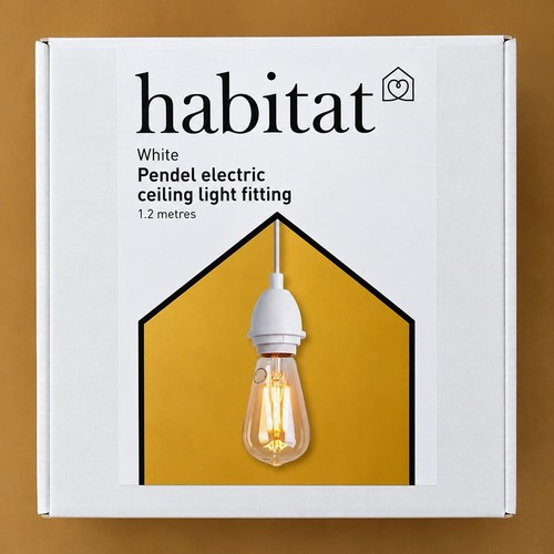 Habitat white pendant - habitat, 1.2m