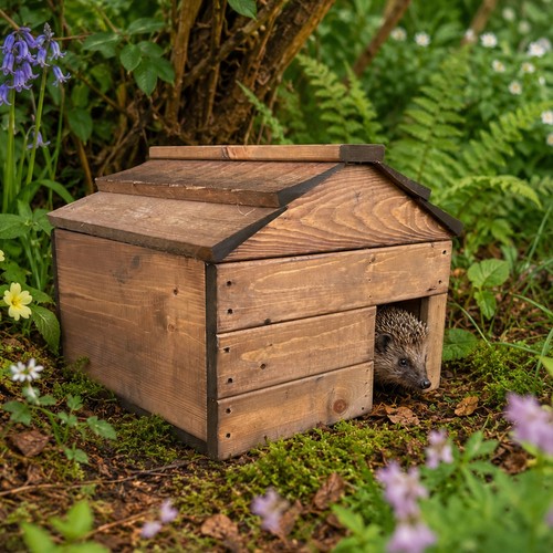 Hedgehog box house shelter - box,