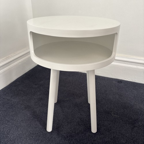 Habitat white round side - habitat, table
