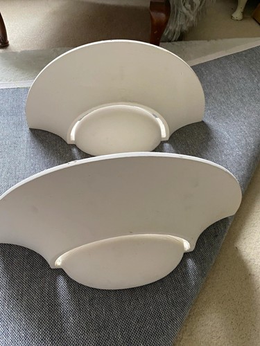 Pair white retro half - pair,