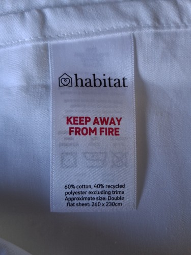Habitat easycare plain - habitat, white