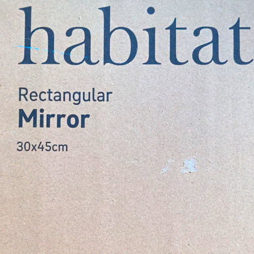 Habitat grey rectangular - grey,