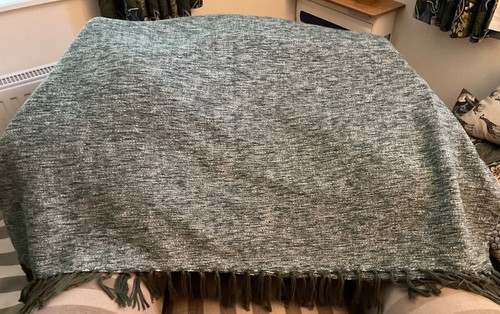 Habitat green fringed throw - habitat,