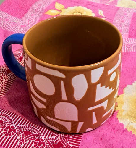 Habitat ceramic mug brown blue - mug, brown/blue